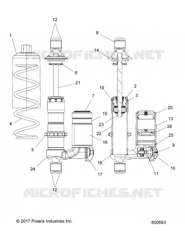 SUSPENSION, FRONT SHOCK TRACK