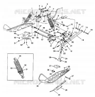 FRONT SUSPENSION  AND SKI 500 EFI 0973774 (4938423842A013)