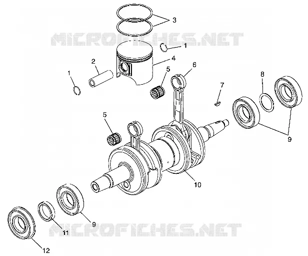 KOLBEN   KURBELWELLE 700 RMK 0980966 AND EUROPEAN 700 RMK E980966 (4943724372C009)