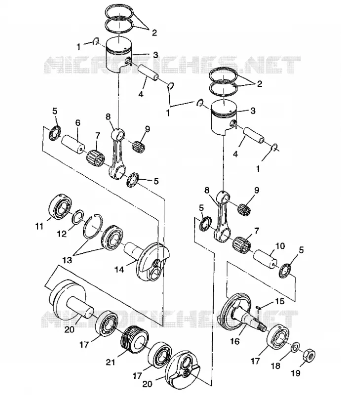 KOLBEN   KURBELWELLE 500 INDY 0982764(A)(B) AND EUROPEAN 500 INDY E982764A (4942104210C009)