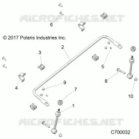 SUSPENSION, FRONT STABILISATORSTANGE