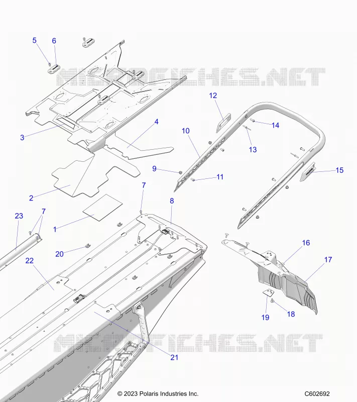 STOSSSTANGE, REAR, CLOSEOFF, TUNNEL COVER