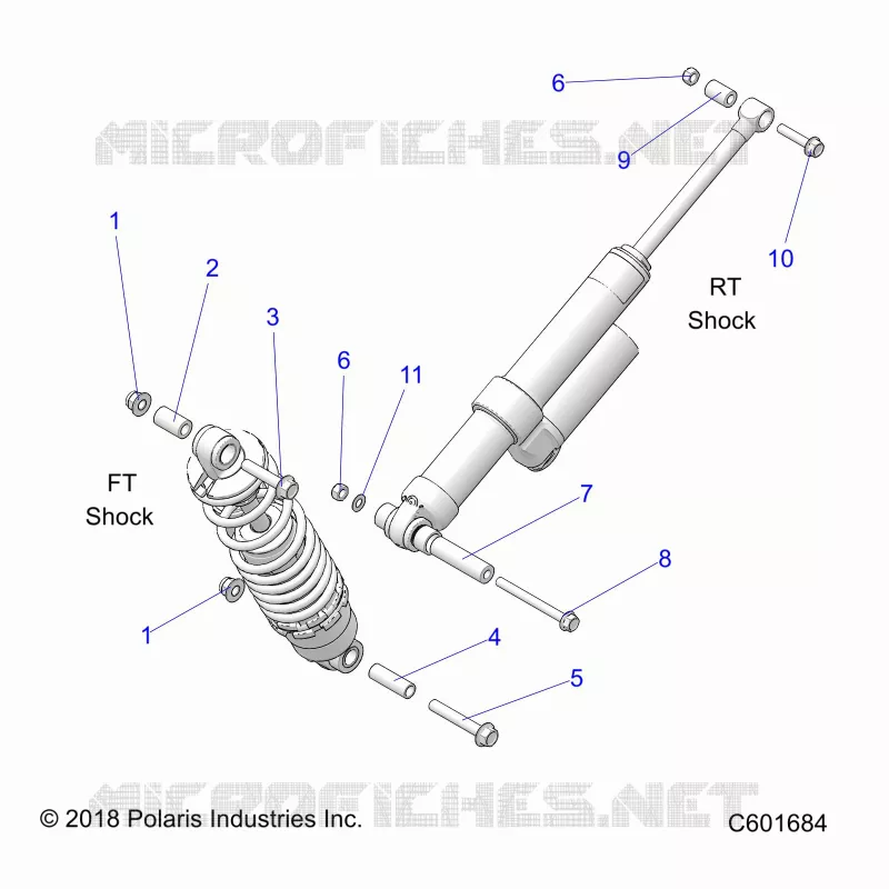 SUSPENSION, SHOCK MOUNTING, REAR SUSP.