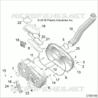 DRIVE TRAIN, CLUTCH COVER AND DUCTING