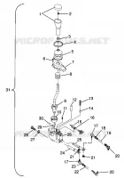 GEAR SELECTOR 6X6 400L W968740 AND 6X6 400L NORWEGIAN N968740 (4935963596D005)