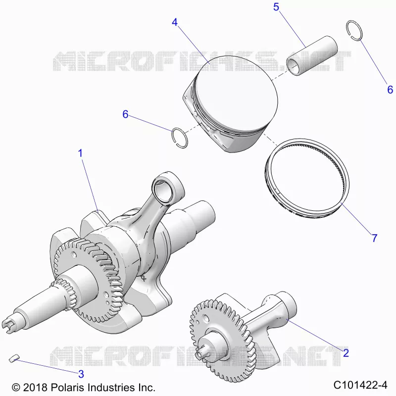 ENGINE, KURBELWELLE, PISTON AND BALANCE SHAFT