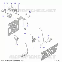 HORN, LICENSE PLATE, SWITCHES