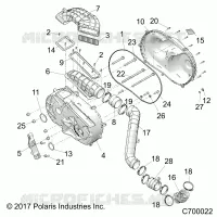 DRIVE TRAIN, CLUTCH COVER AND DUCTING