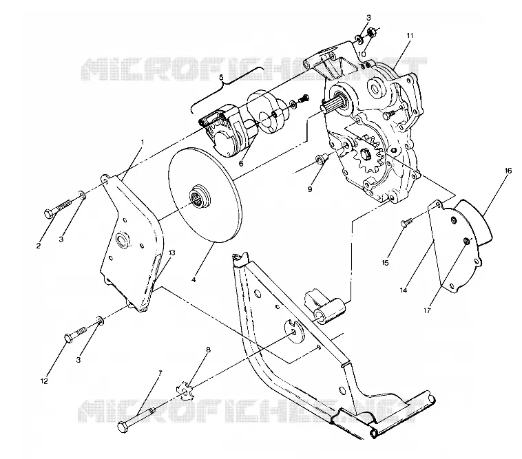 RIGHT HAND GEARCASE   BREMSE MOUNTING (4913501350029A)