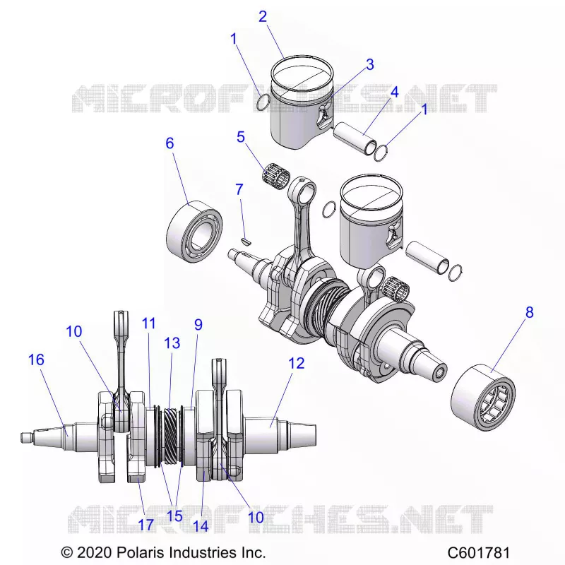 ENGINE, PISTON AND KURBELWELLE