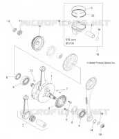 MOTOR, KURBELWELLE AND KOLBEN