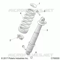SUSPENSION, REAR SHOCK MOUNTING