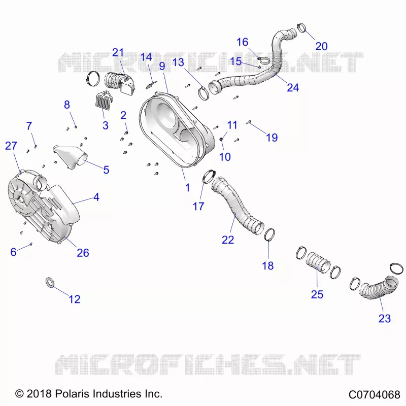ANTRIEB, CLUTCH COVER AND DUCTING