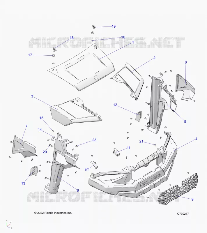 HAUBE, AND FRONT FENDERS