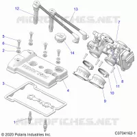 ENGINE, THROTTLE BODY AND VENTILDECKEL