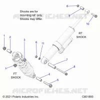 SUSPENSION, SHOCK MOUNTING, REAR SUSP.