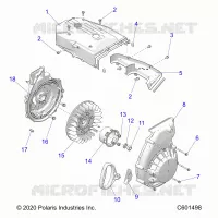 ENGINE, BLOWER HOUSING AND RÃŒCKZUG STARTER