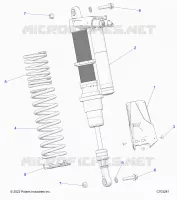 SUSPENSION, REAR SHOCK MOUNTING