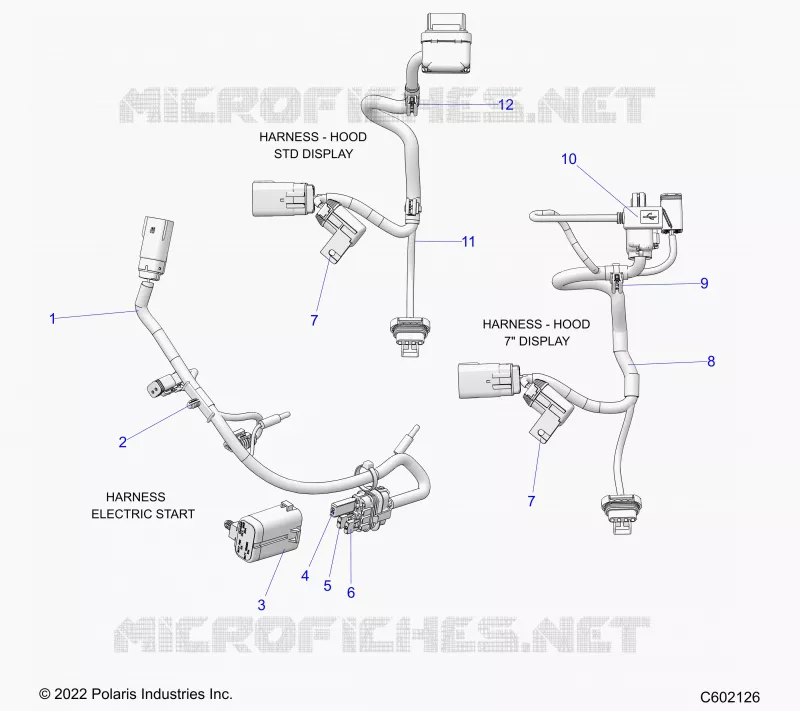 ELEKTRIC, WIRE HARNESS, HOOD, ELECTRIC START