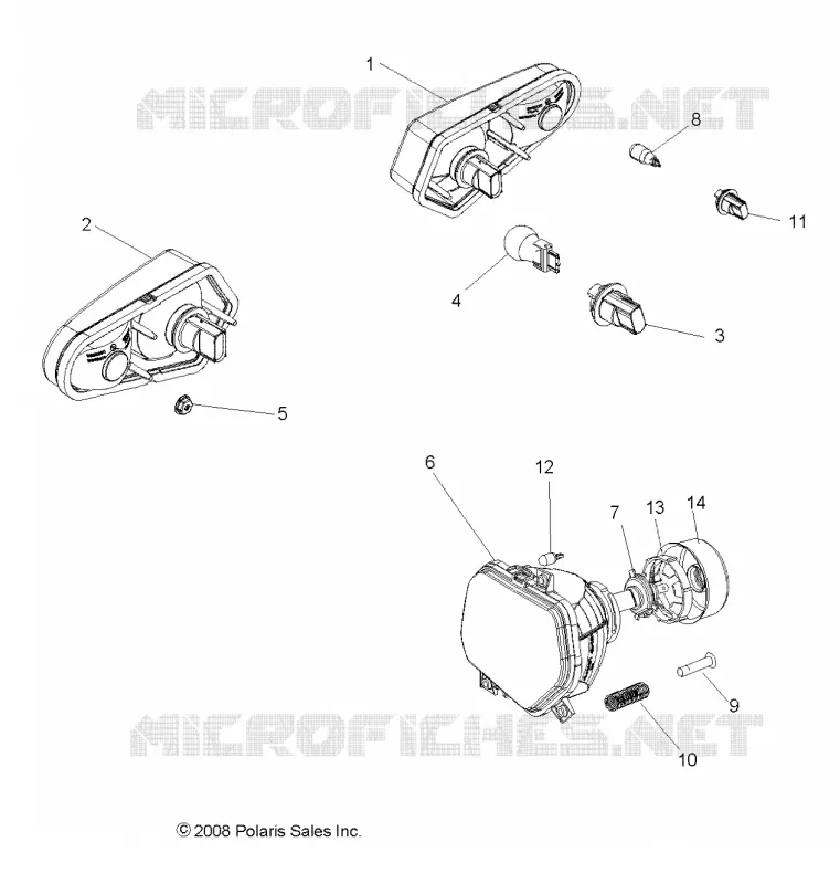 ELEKTRIC, HEADLIGHTS, TAILLIGHTS AND BULBS
