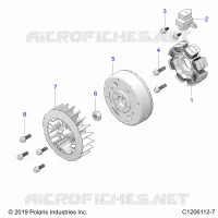ENGINE, STATOR AND FLYRAD