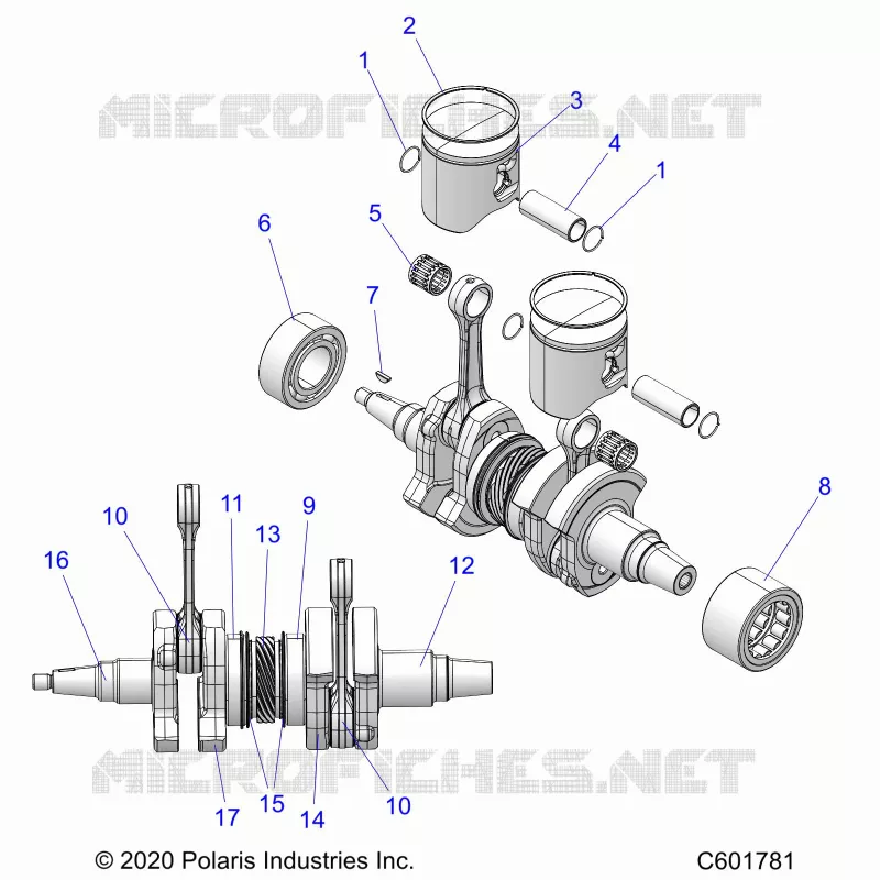 ENGINE, PISTON AND KURBELWELLE