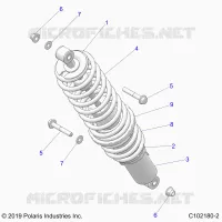 SUSPENSION, REAR SHOCK MOUNTING