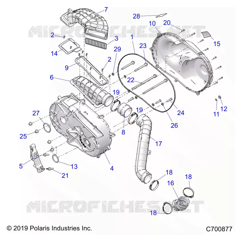 ANTRIEB, CLUTCH COVER AND DUCTING