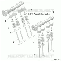 MOTOR, CAM SHAFTS AND VALVES
