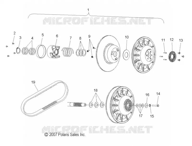 ANTRIEB, SECONDARY KUPPLUNG AND DRIVE BELT