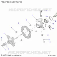 FRONT SUSPENSION HUB, KNUCKLE AND BRAKE DISC