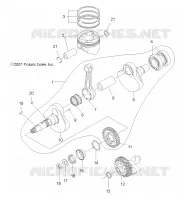 MOTOR, KURBELWELLE AND KOLBEN