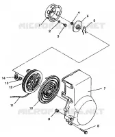 RÜCKZUG ANLASSER ASSEMBLY XLT E940767,   XLT SP E940667    XLT SKS E940567 (49274227420040)