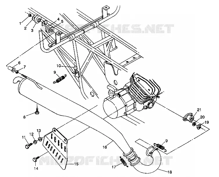AUSPUFF ASSEMBL 6X6 250 W93872 (4924092409007A)
