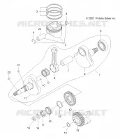 MOTOR, KURBELWELLE AND KOLBEN