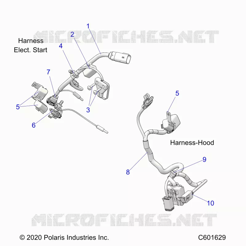 ELEKTRIC, WIRE HARNESS, HOOD, ELEC. START
