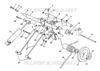 HINTER Drehmomentarm 500 INDY 0982764(A)(B) and EUROPEAN 500 INDY E982764A (4942104210B010)