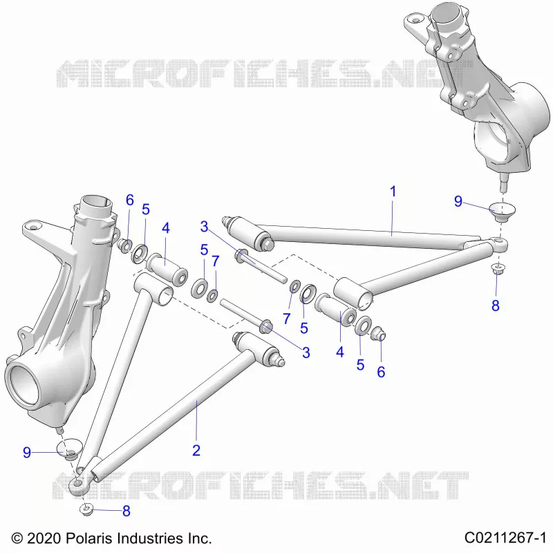 SUSPENSION, A-ARM AND STREBE MOUNTING