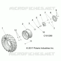 RADS, FRONT TIRE AND BRAKE DISC