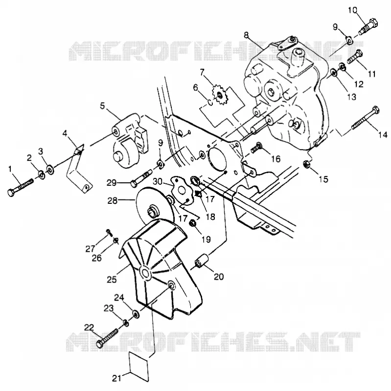 GETRIEBEGEHÄUSE   BREMSE MOUNTING Sport 400L W97BA38C and Trail Blazer W97BA25C (4940124012C001)