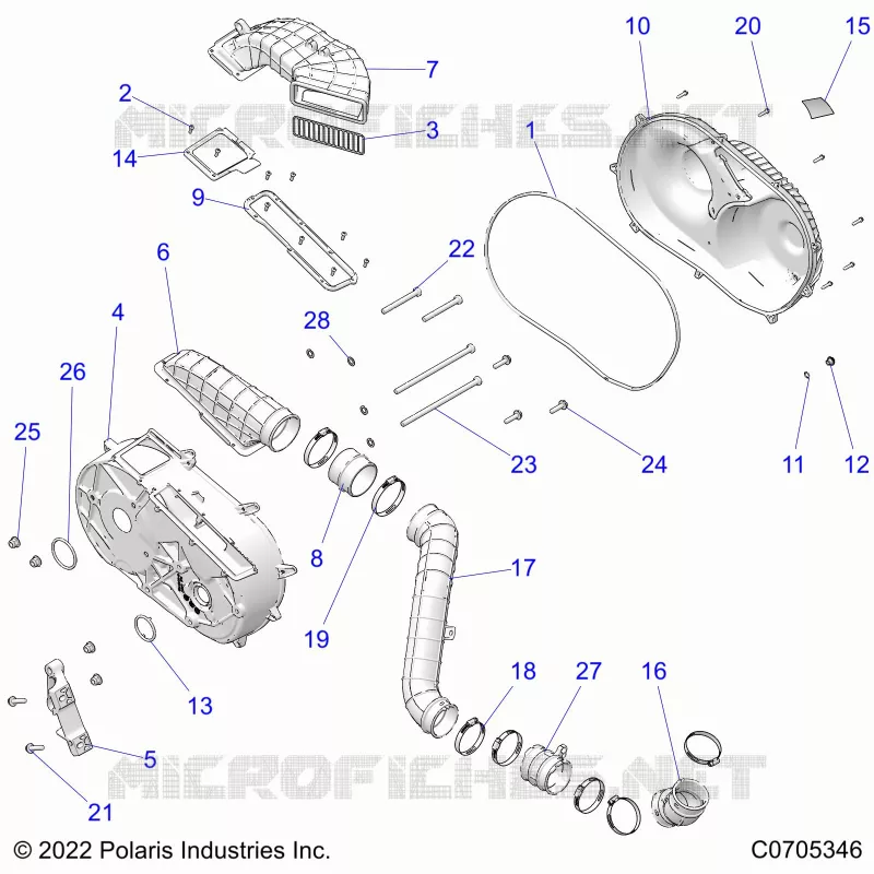ANTRIEB, CLUTCH COVER AND DUCTING