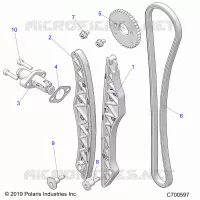 CAM CHAIN AND TENSIONER