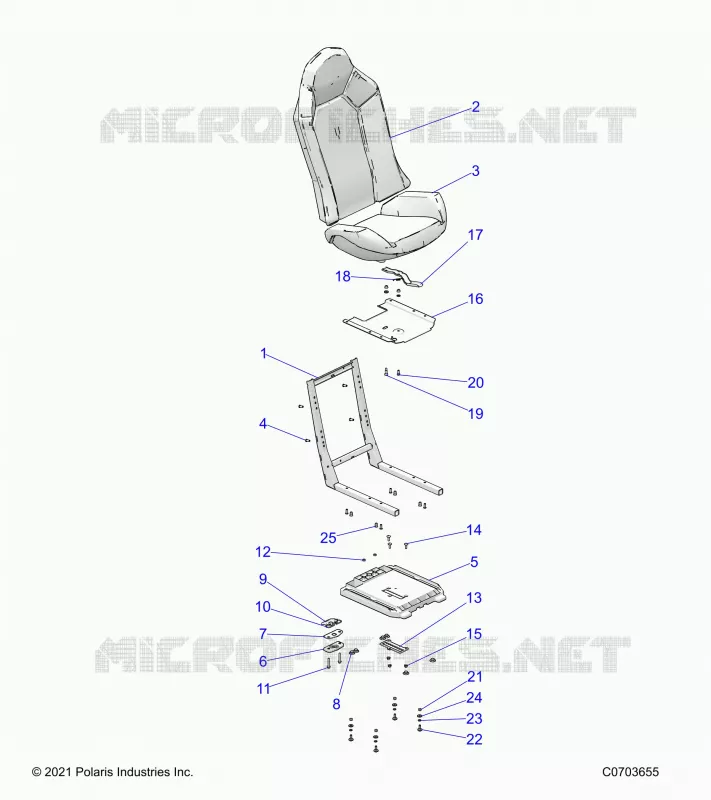 SITZ ASM. AND SLIDER