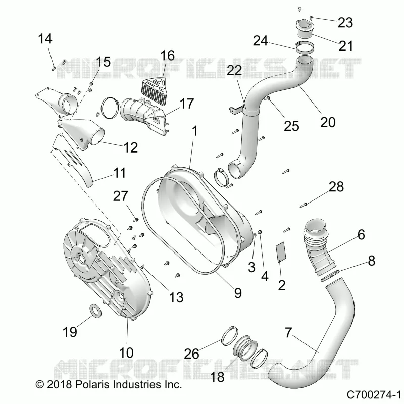 ANTRIEB, CLUTCH COVER AND DUCTING