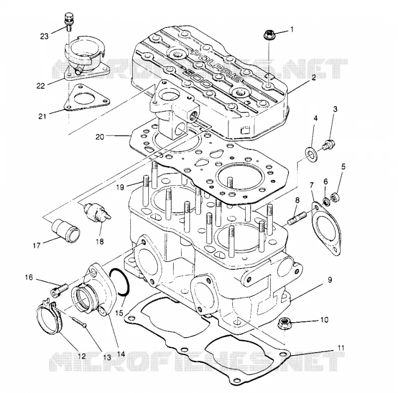 ZYLINDER 500 CARB 0962764, 500 CARB SKS 0962564,  EUROPEAN 500 CARB SKS E96 (4931873187C012)