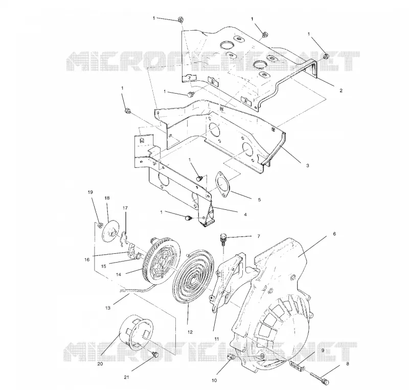 Gebläsegehäuse   RÜCKZUG ANLASSER ASSEMBLY