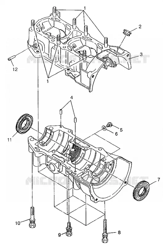 CRANKCASE WIDETRAK LX 0972065 AND  EUROPEAN WIDETRAK LX E972065 (4938223822C007)
