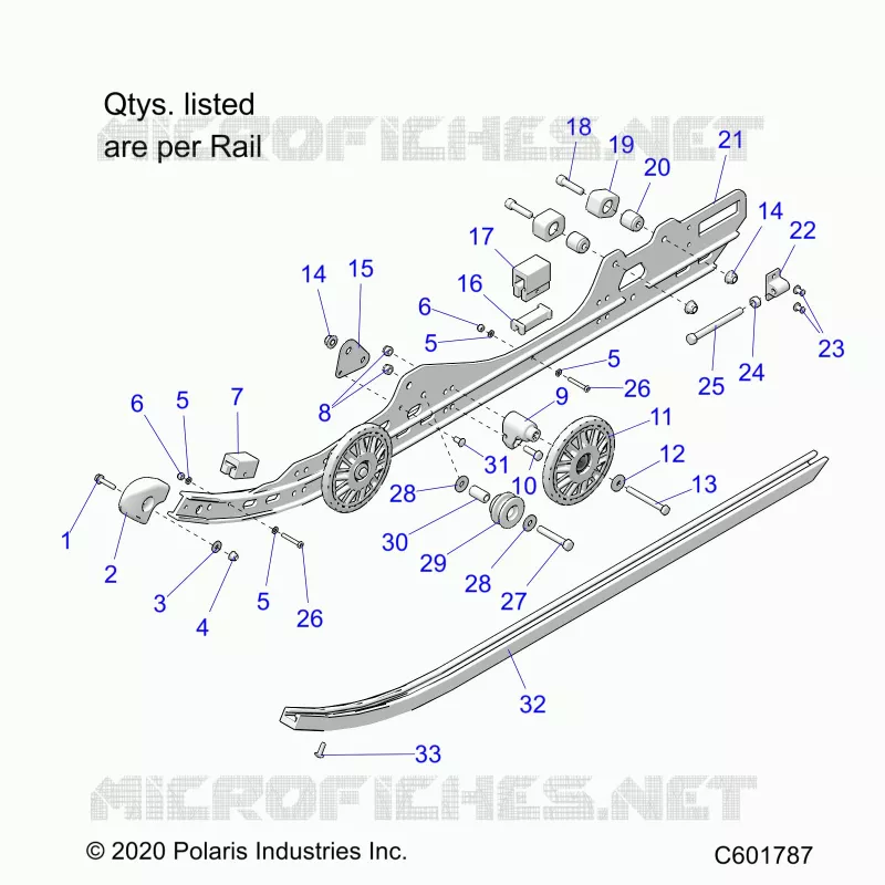 SUSPENSION, RAIL BEAM, LH/RH