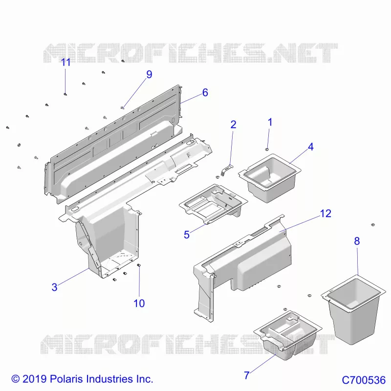 KAROSSERIE HINTEN CLOSEOFF/STORAGE (PREM PREP AUDIO ROOF)