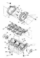 CRANKCASE ASSEMBLY SL 650 B944058 (4926992699021A)